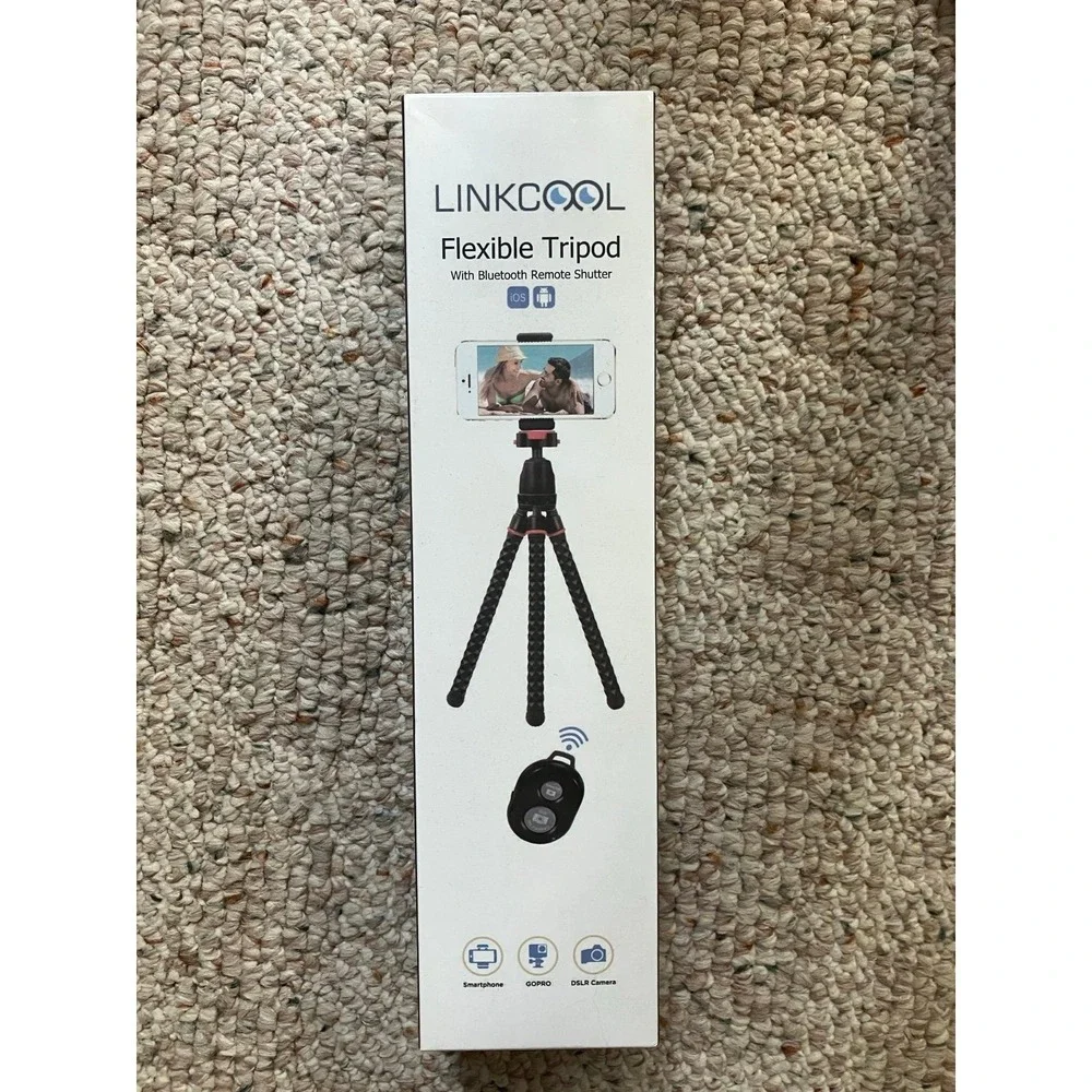 Phone Tripod, Flexible Cell Phone Tripod with Phone Holder and Wireless Remote,